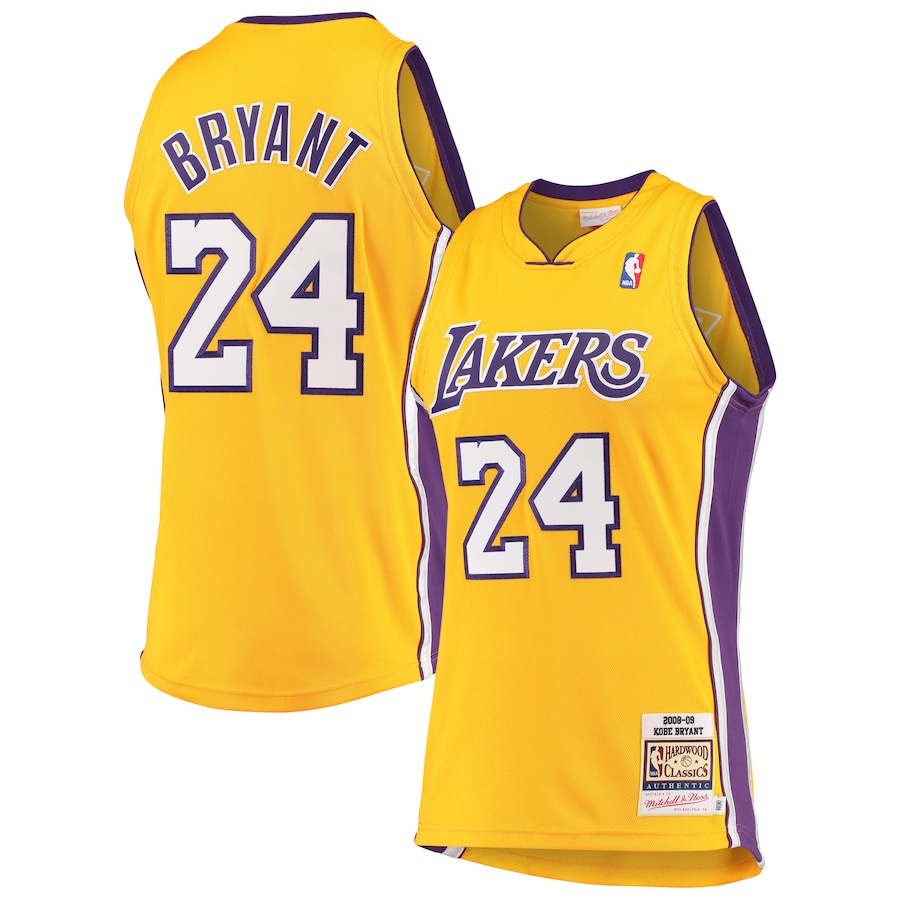 Kobe Bryant Los Angeles Lakers Mitchell & Ness Hardwood Classics 2008-09  Authentic Jersey - Gold