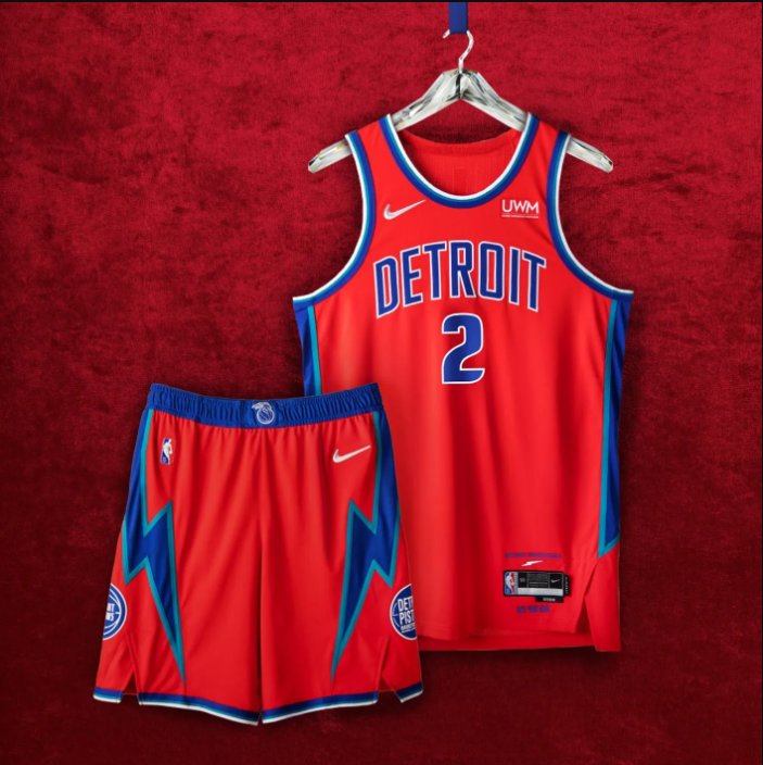 Nike Men's 2022-23 City Edition Detroit Pistons Cade Cunningham #2 Green  Dri-FIT Swingman Jersey